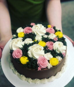 Chocolate Cake with Elaborate Spring Florals