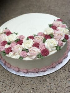 White 1 Tier Cake